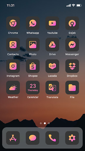 Wow Yellow Magenta - Icon Pack Screen 2