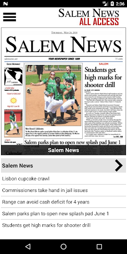 Android application The Salem News All Access screenshort