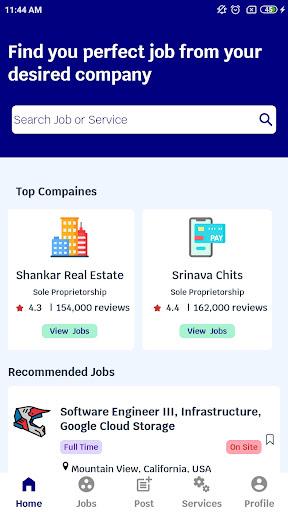 Android application Serviceinfotek screenshort