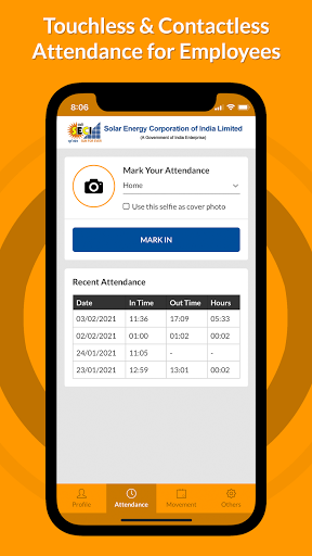 SECI Mobile Based Attendance S Screen 3