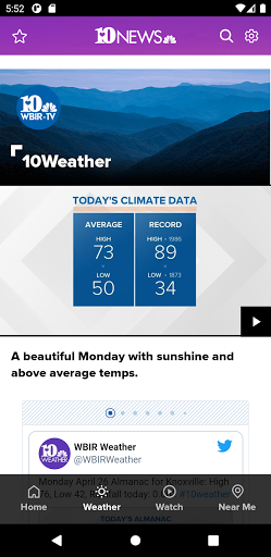 Knoxville News from WBIR screenshot