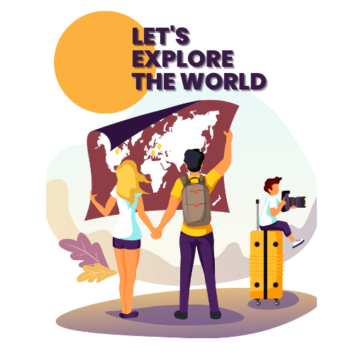 Wonders of the world in 3D logo
