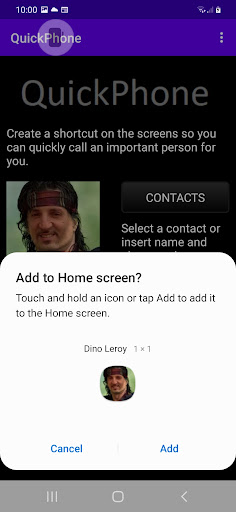 QuickPhone Screen 2