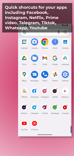 Android application Volume rocker fluttuante screenshort