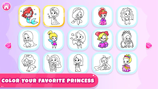 Girls Coloring Games for Kids  screenshots 6