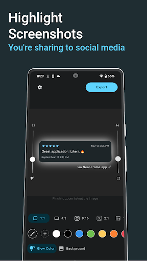 Android application NeonFrame - Screenshot Editor screenshort