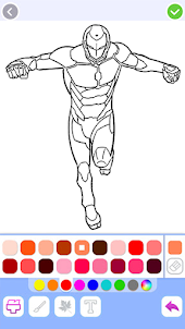 Iron Hero Superhero Coloring