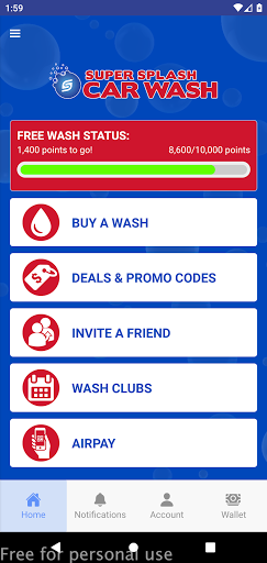 Super Splash Car Wash Screen 2