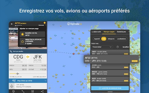 Flightradar24 Suivi de vol Capture d'écran