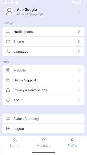 Android application BriVge screenshort