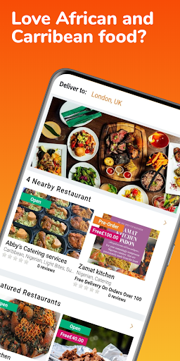 Android application Afro Takeaway - Customer App screenshort