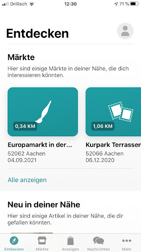 marktcom - Die Flohmarkt App Screenshot 1 - AppWisp.com