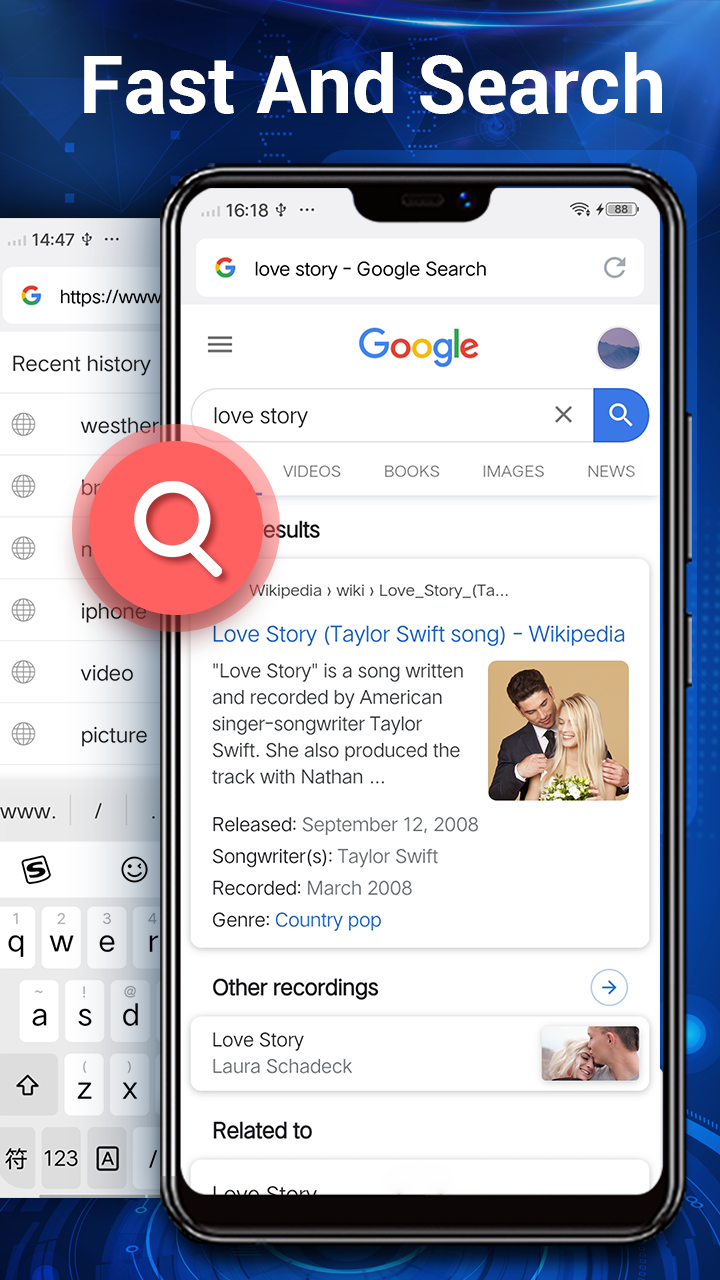 Android application Web Browser & Explorer screenshort