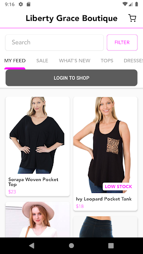 Screenshot of Liberty Grace Boutique