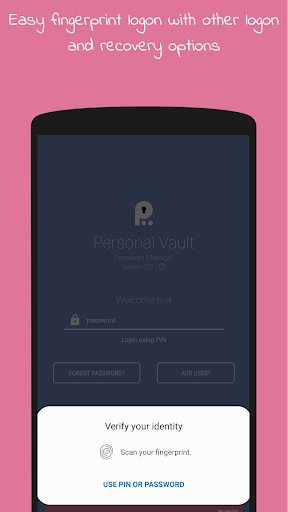 Android application Personal Vault PRO screenshort