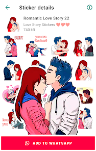 Captura de Pantalla 14 Pegatinas amor para WhatsApp android