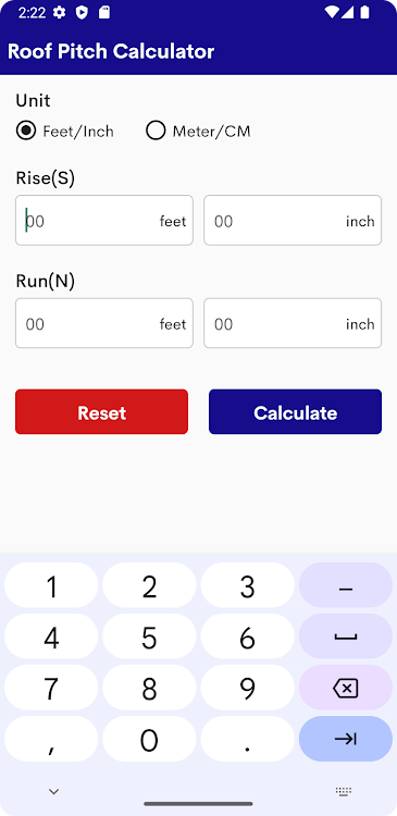 Roof Pitch Calculator - 1.0 - (Android)