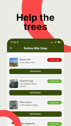 Android application Tree Friend screenshort