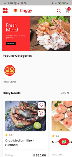 Zinggy - Fresh food online Screen 2