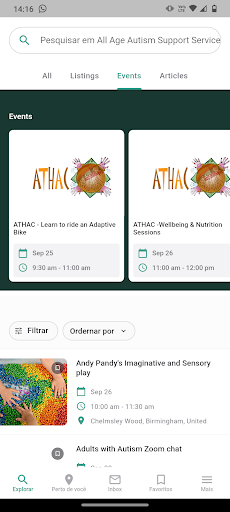 All Age Autism Support Service Screen 3