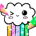 Kawaii Colorear Glitter: Juego