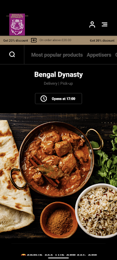 Android application Bengal Dynasty Llandudno screenshort
