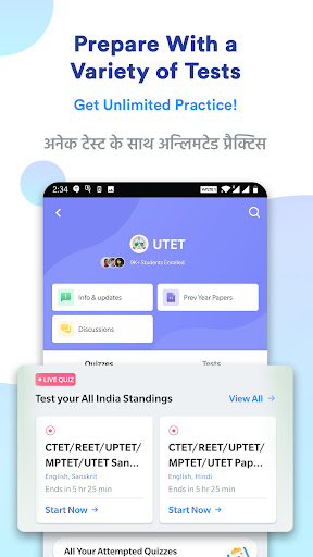 UTET Exam Prep: PYP, Mock Test Screen 2