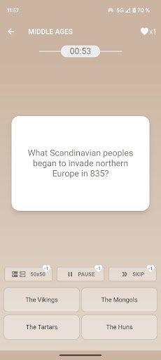 History Quiz Screen 2