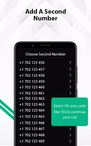 2nd Line Second Phone number Screen 3