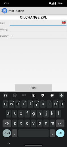 Print Station Screen 3