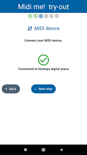 Android application Midi me! - tryout screenshort