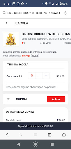 BK Distribuidora de Bebidas Screen 2