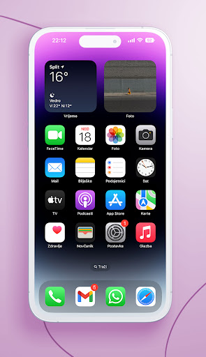 Android application iPhone 15 theme screenshort