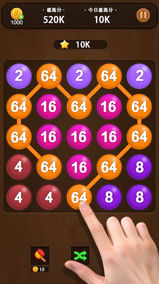 #5. Bubble Pop - 2048 puzzle (Android) Door: Red cat studio-focused puzzle game
