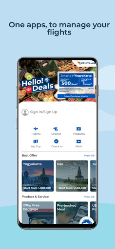 Android application Pelita Air screenshort