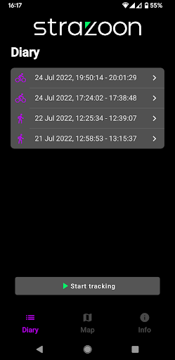 MoBe Diary Screen 2