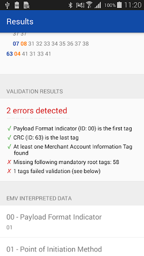 EMV QR Code Reader & Generator Screen 3