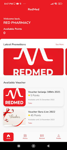 RedMed Pharmacy Screen 2