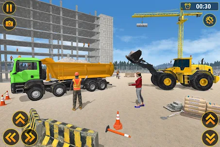 Straßenbau JCB-Spiele 3d