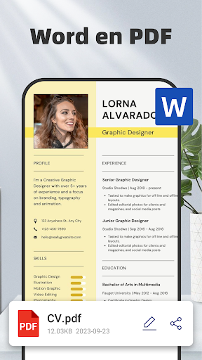 Aperçu de l'application