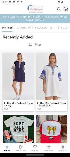 Android application The Blue Hydrangea Boutique screenshort