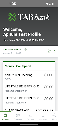 TAB Bank Mobile Screen 3