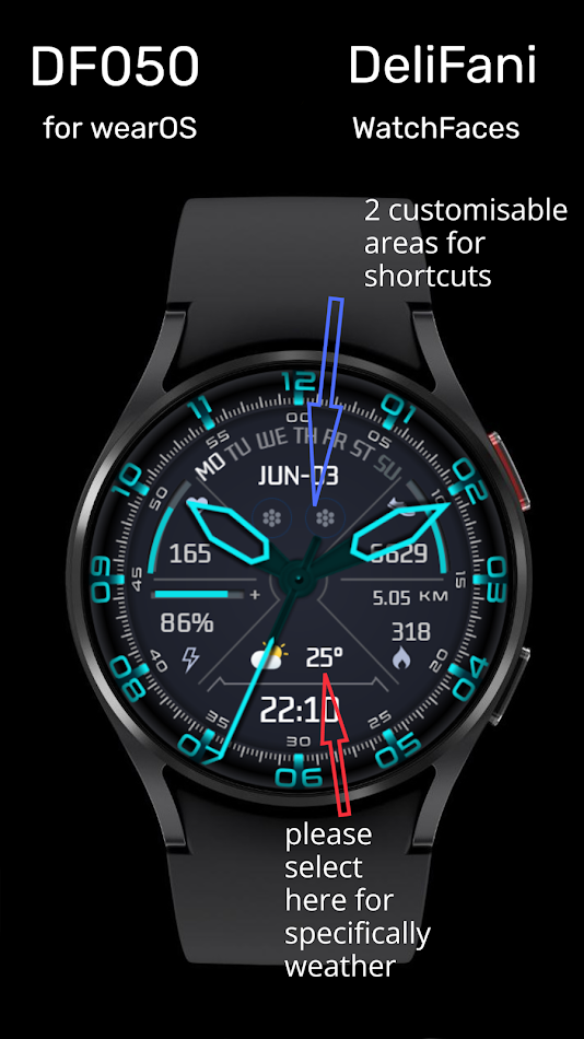 #8. DF050 (Android) Ved: DeliFani WatchFaces