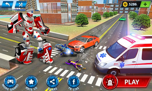 Android application Ambulance Robot City Rescue screenshort