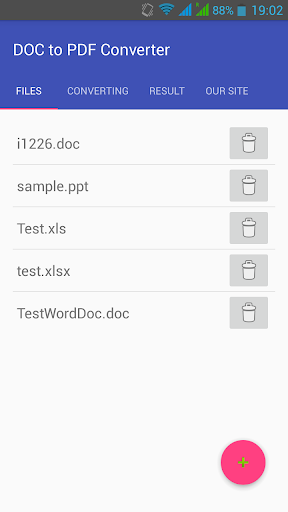 Android application DOC to PDF Converter screenshort