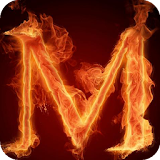 Fiery letter M live wallpaper icon
