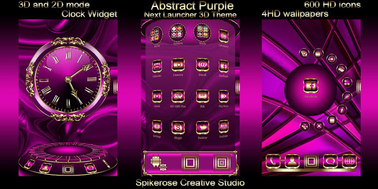 Abstract Purple 3D Next Launch - 1.2 - (Android)