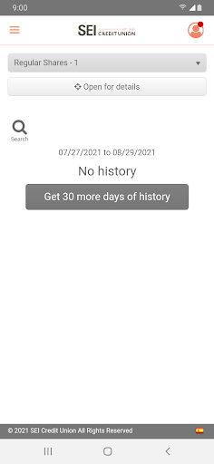 SEICU Mobile Banking Screen 3