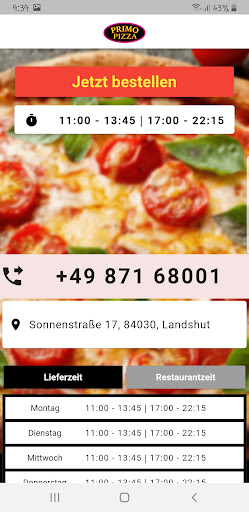Primo Pizza Heimservice Screen 2
