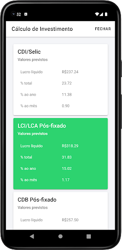 InvestCompare - Renda Fixa Screen 3
